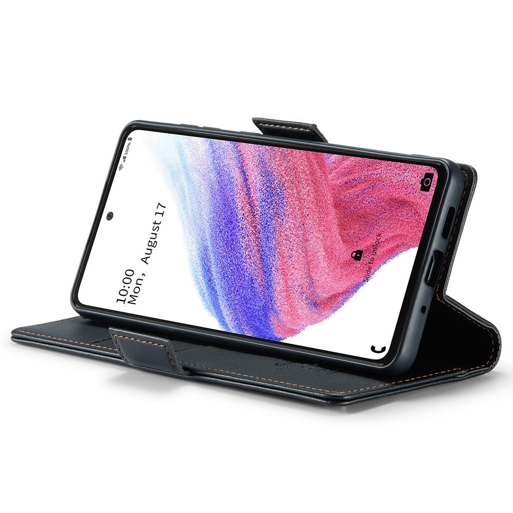 Galaxy A53 5G Glänzende Wallet-Hülle – RFID-Schutz & Ständer