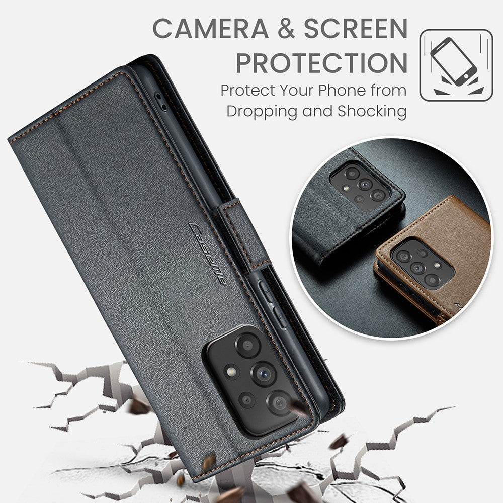 Galaxy A53 5G Glänzende Wallet-Hülle – RFID-Schutz & Ständer