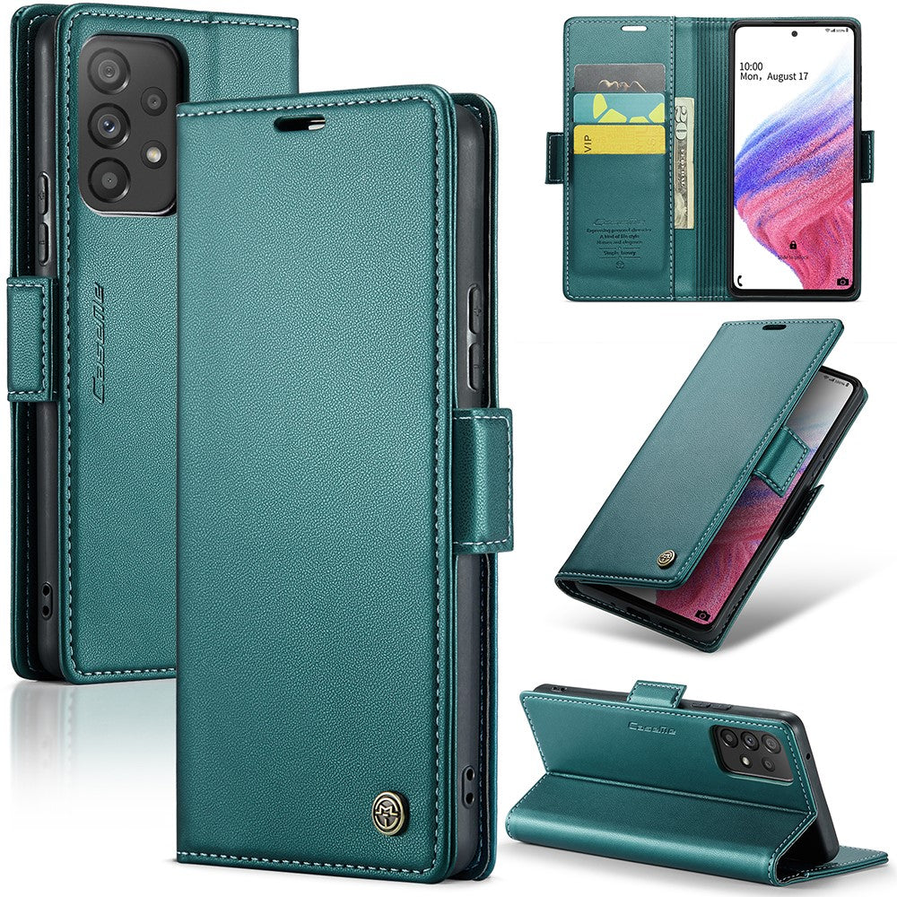 Galaxy A53 5G Glänzende Wallet-Hülle – RFID-Schutz & Ständer
