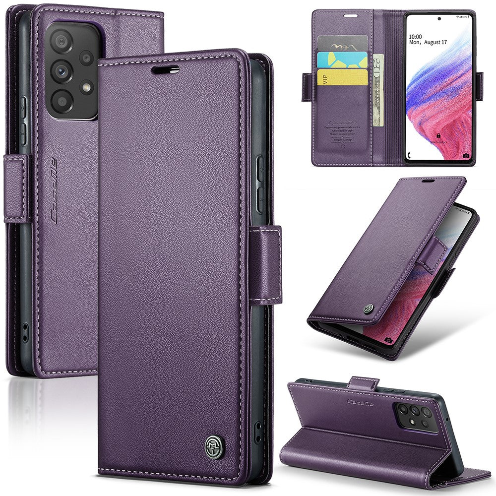 Galaxy A53 5G Glänzende Wallet-Hülle – RFID-Schutz & Ständer