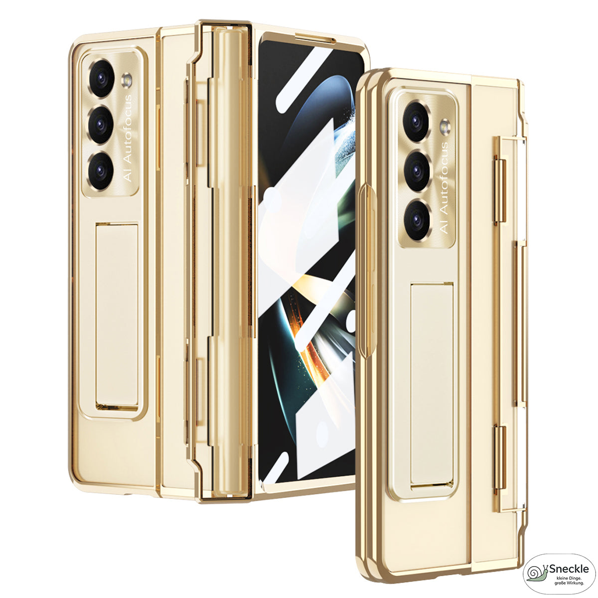 Galaxy Z Fold5 5G Stoßfeste Hülle mit Kickstand – Faltbares Hardcase aus PC-Kunststoff