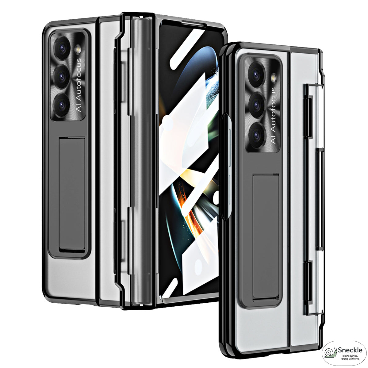 Galaxy Z Fold5 5G Stoßfeste Hülle mit Kickstand – Faltbares Hardcase aus PC-Kunststoff