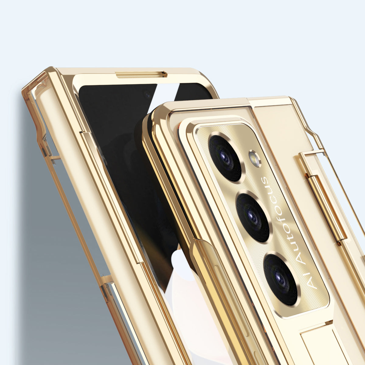 Galaxy Z Fold5 5G Stoßfeste Hülle mit Kickstand – Faltbares Hardcase aus PC-Kunststoff