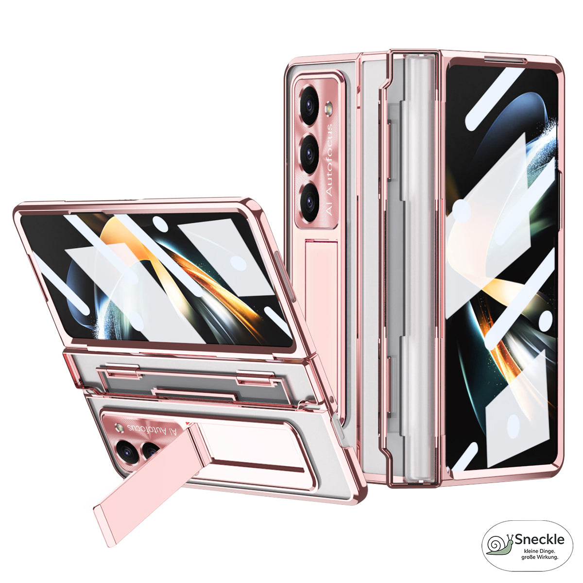 Galaxy Z Fold5 5G Stoßfeste Hülle mit Kickstand – Faltbares Hardcase aus PC-Kunststoff