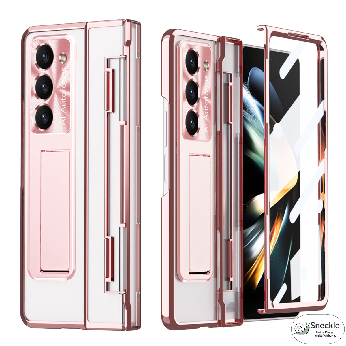 Galaxy Z Fold5 5G Stoßfeste Hülle mit Kickstand – Faltbares Hardcase aus PC-Kunststoff