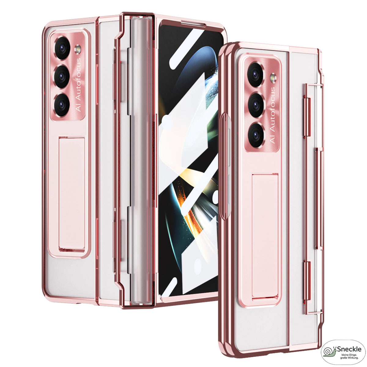 Galaxy Z Fold5 5G Stoßfeste Hülle mit Kickstand – Faltbares Hardcase aus PC-Kunststoff