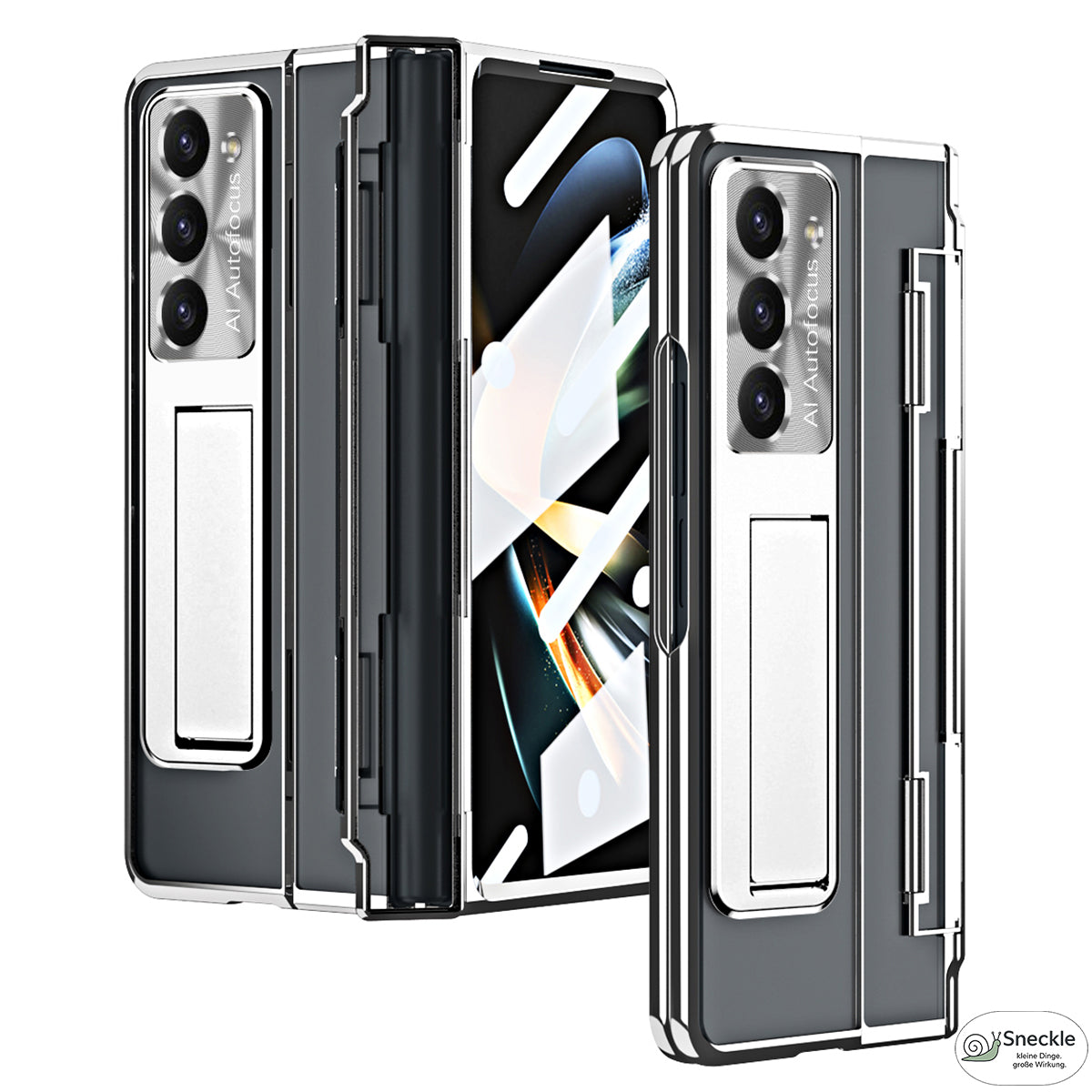 Galaxy Z Fold5 5G Stoßfeste Hülle mit Kickstand – Faltbares Hardcase aus PC-Kunststoff