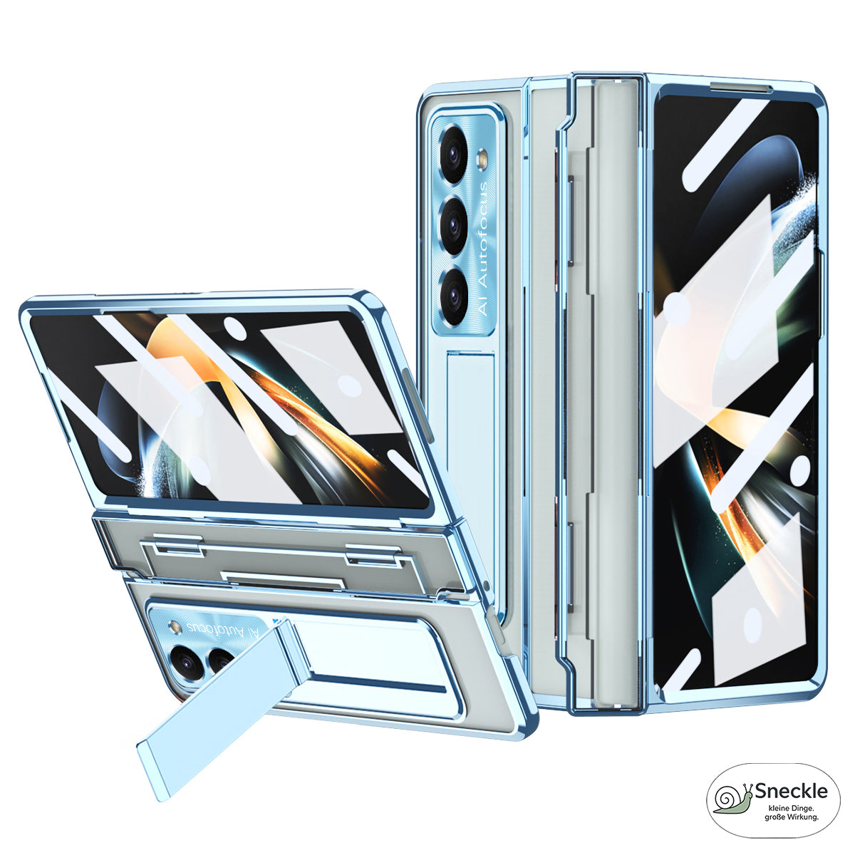 Galaxy Z Fold5 5G Stoßfeste Hülle mit Kickstand – Faltbares Hardcase aus PC-Kunststoff