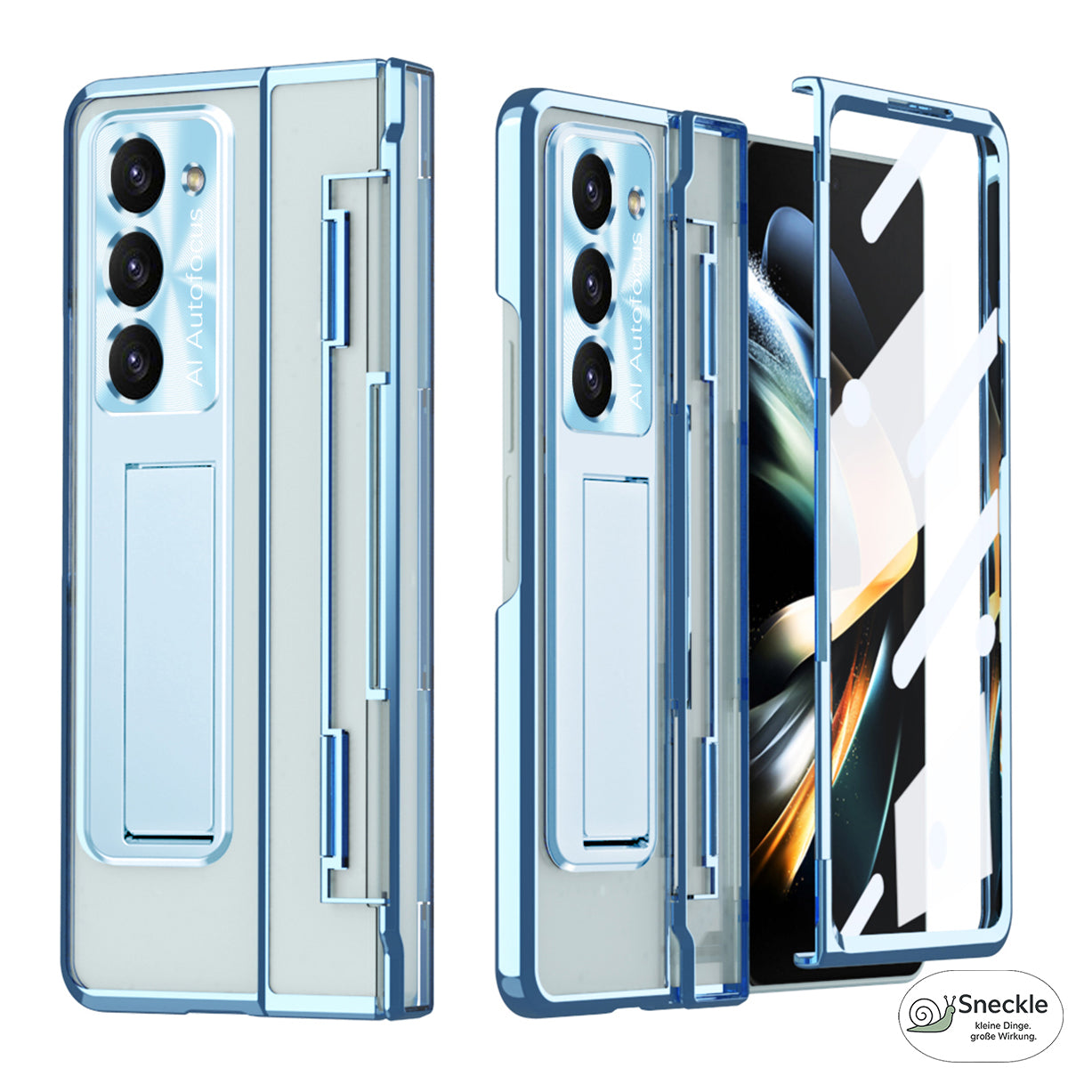 Galaxy Z Fold5 5G Stoßfeste Hülle mit Kickstand – Faltbares Hardcase aus PC-Kunststoff