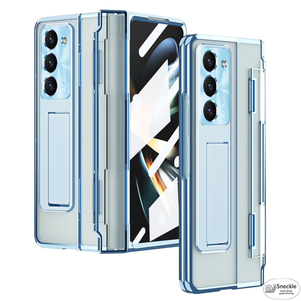 Galaxy Z Fold5 5G Stoßfeste Hülle mit Kickstand – Faltbares Hardcase aus PC-Kunststoff