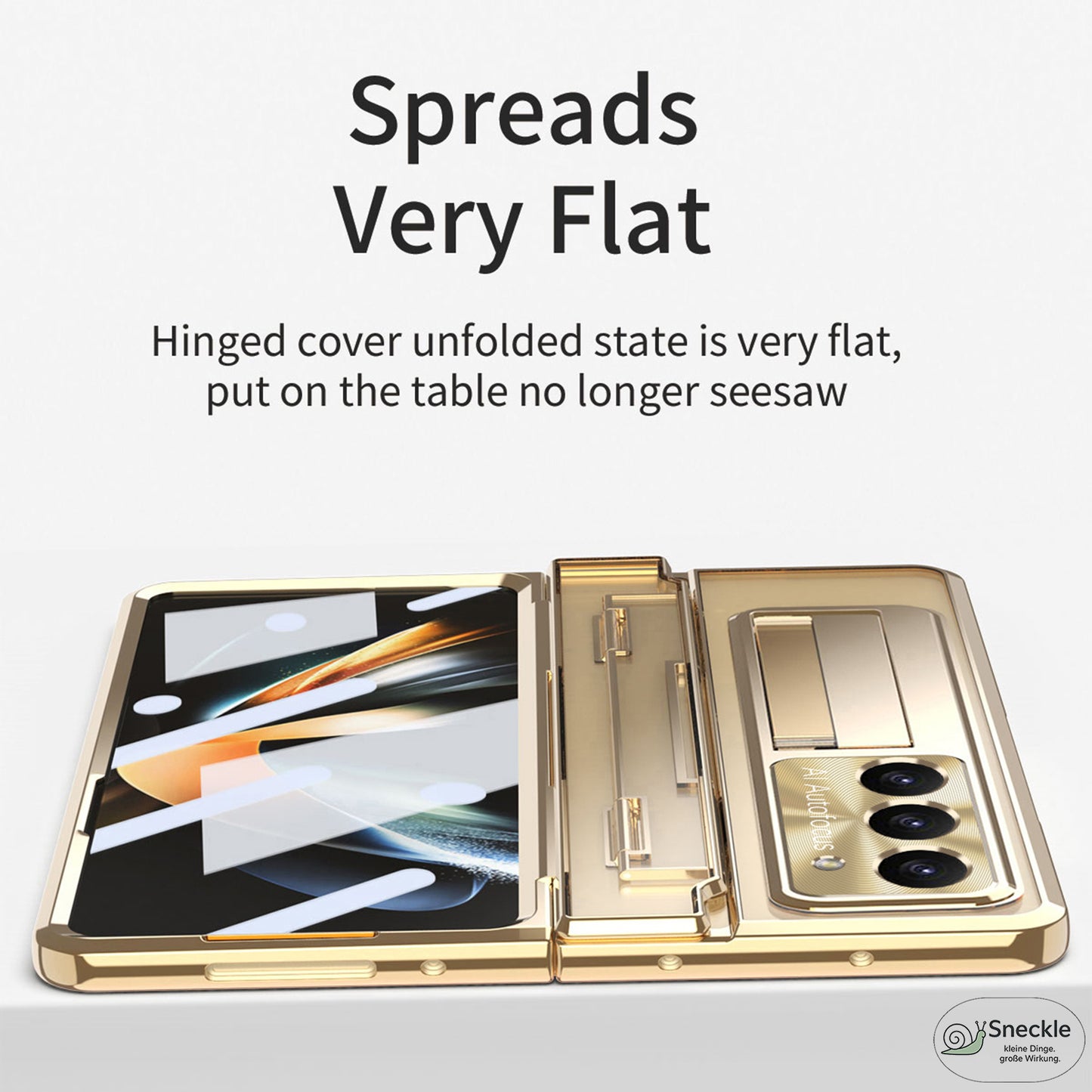 Galaxy Z Fold5 5G Stoßfeste Hülle mit Kickstand – Faltbares Hardcase aus PC-Kunststoff