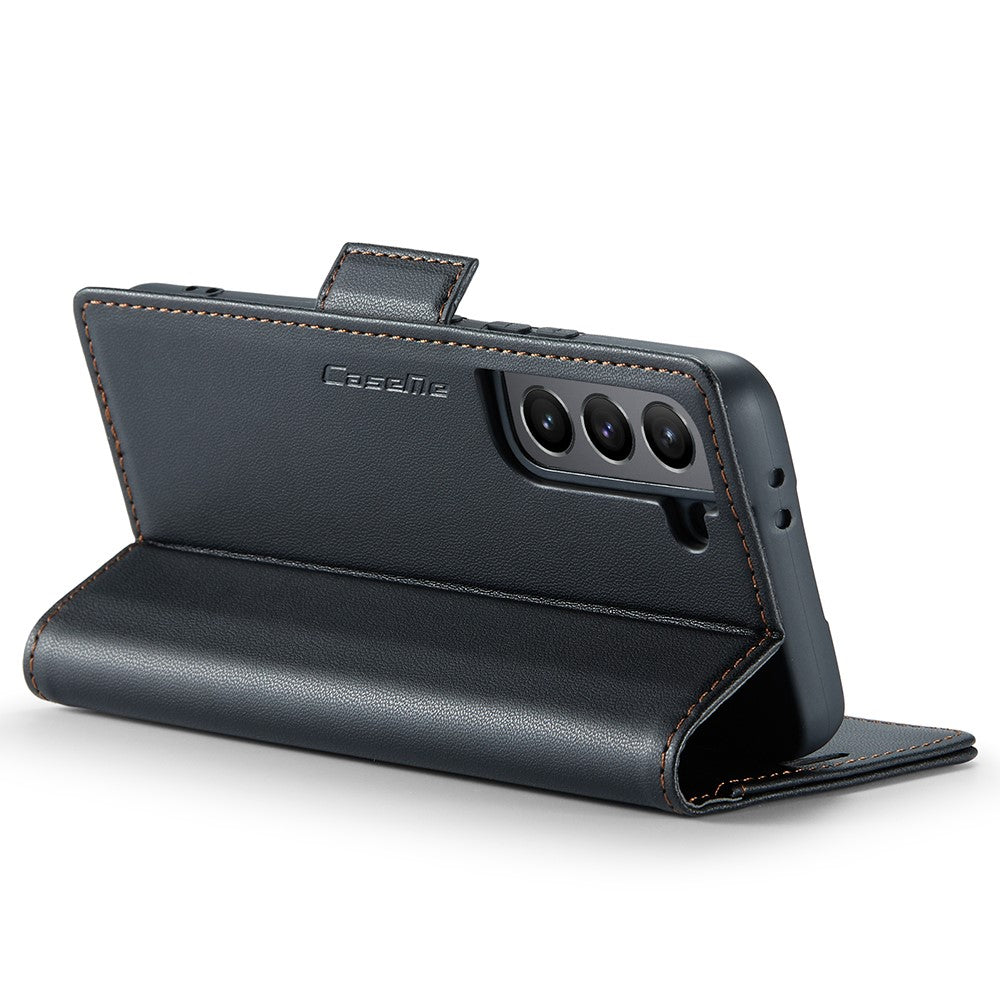 Galaxy S21 5G/4G Glänzende Wallet-Hülle – RFID-Schutz & Ständer