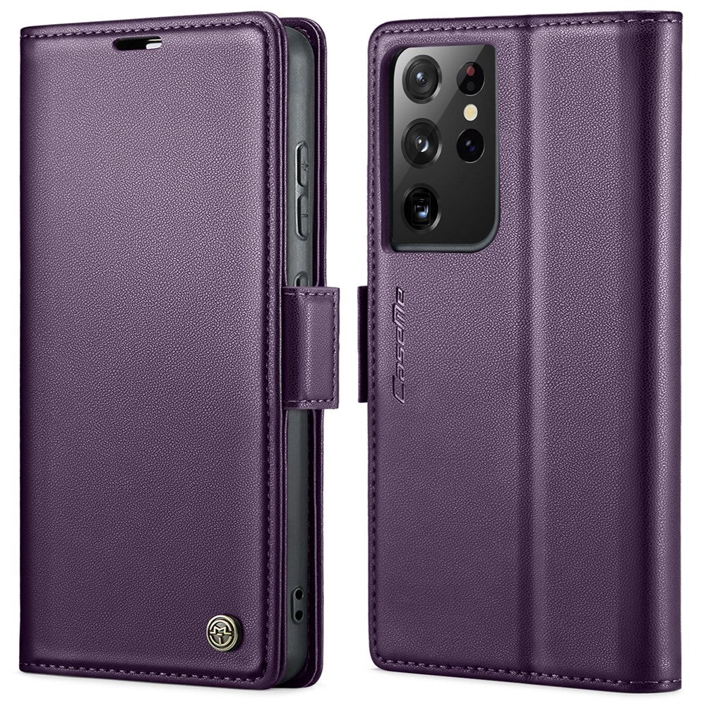 Galaxy S21 Ultra 5G Glänzende Wallet-Hülle – RFID-Schutz & Ständer