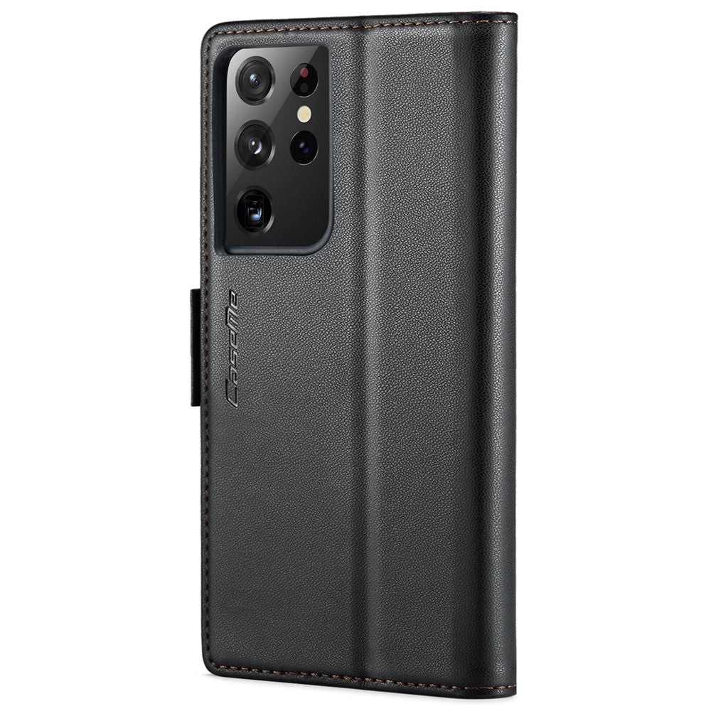 Galaxy S21 Ultra 5G Glänzende Wallet-Hülle – RFID-Schutz & Ständer