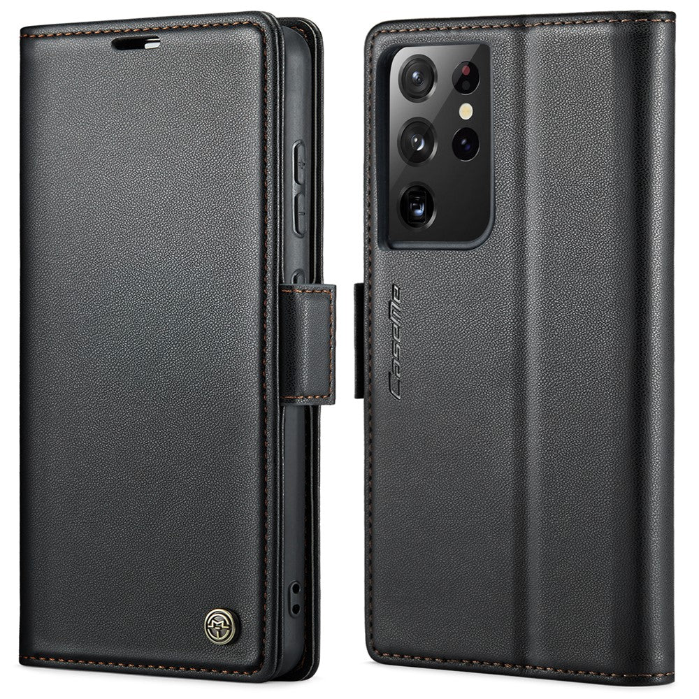 Galaxy S21 Ultra 5G Glänzende Wallet-Hülle – RFID-Schutz & Ständer
