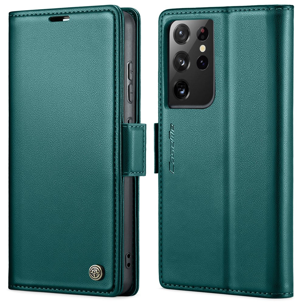 Galaxy S21 Ultra 5G Glänzende Wallet-Hülle – RFID-Schutz & Ständer