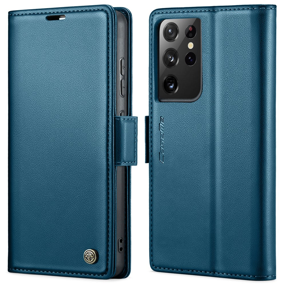Galaxy S21 Ultra 5G Glänzende Wallet-Hülle – RFID-Schutz & Ständer