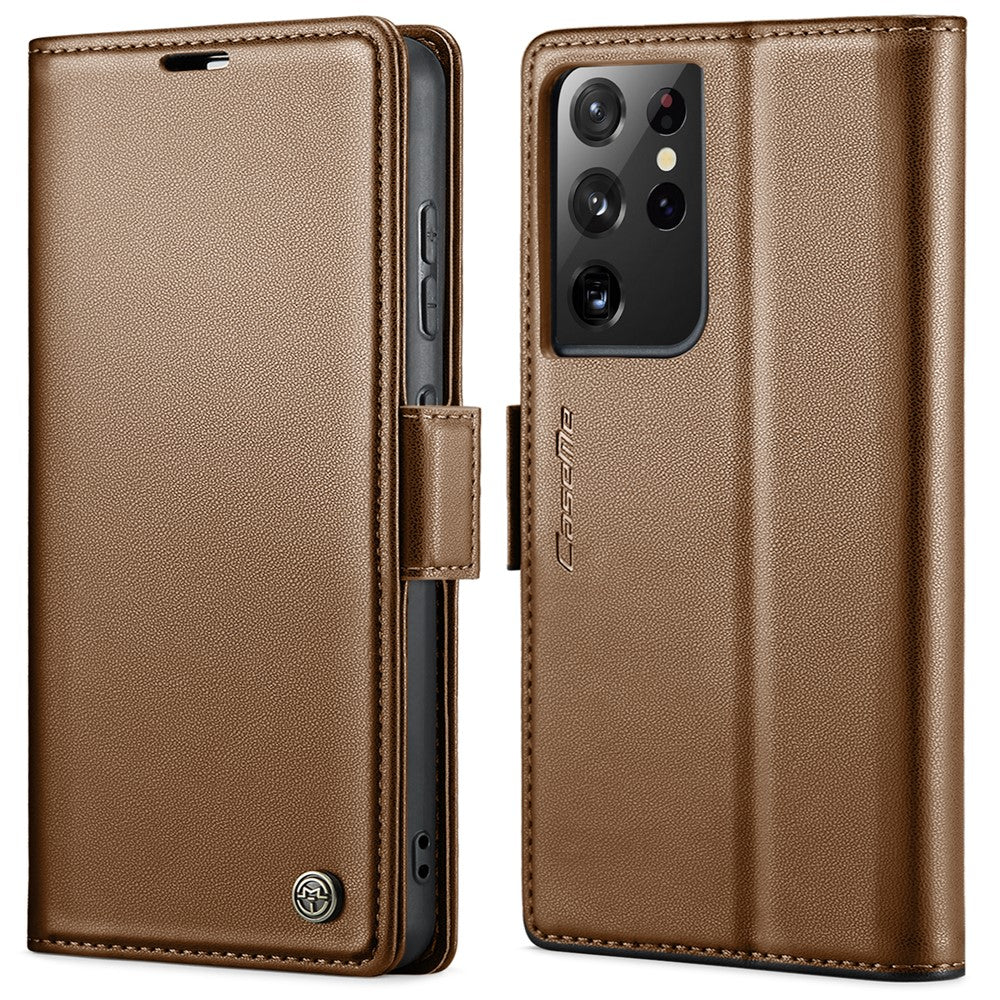 Galaxy S21 Ultra 5G Glänzende Wallet-Hülle – RFID-Schutz & Ständer