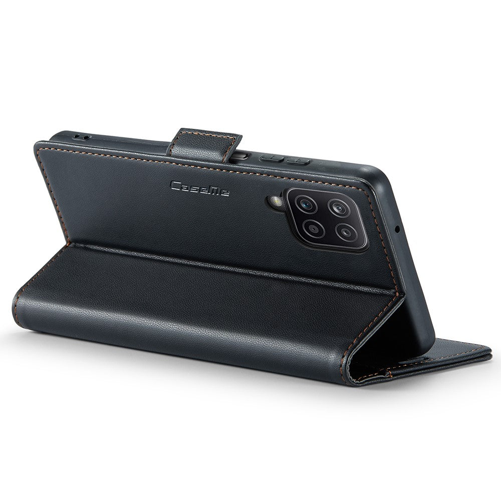 Galaxy A12 Glänzende Wallet-Hülle – RFID-Schutz & Ständer