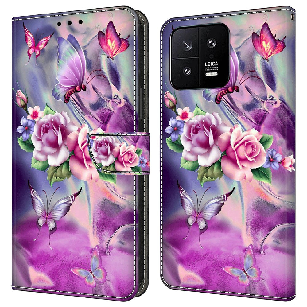 For Xiaomi 13 3D Pattern Printing Wallet Case PU Leather Stand Flip Protective Phone Cover