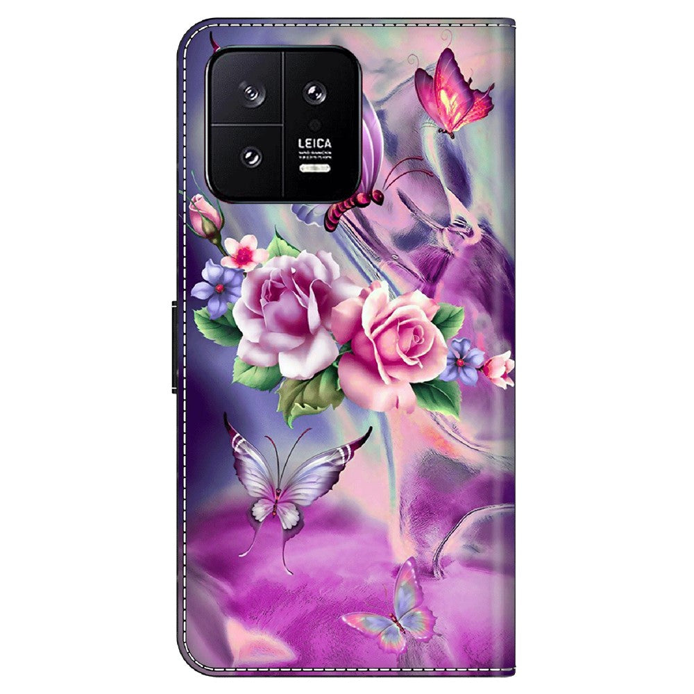For Xiaomi 13 3D Pattern Printing Wallet Case PU Leather Stand Flip Protective Phone Cover