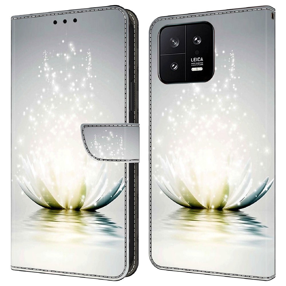 For Xiaomi 13 3D Pattern Printing Wallet Case PU Leather Stand Flip Protective Phone Cover