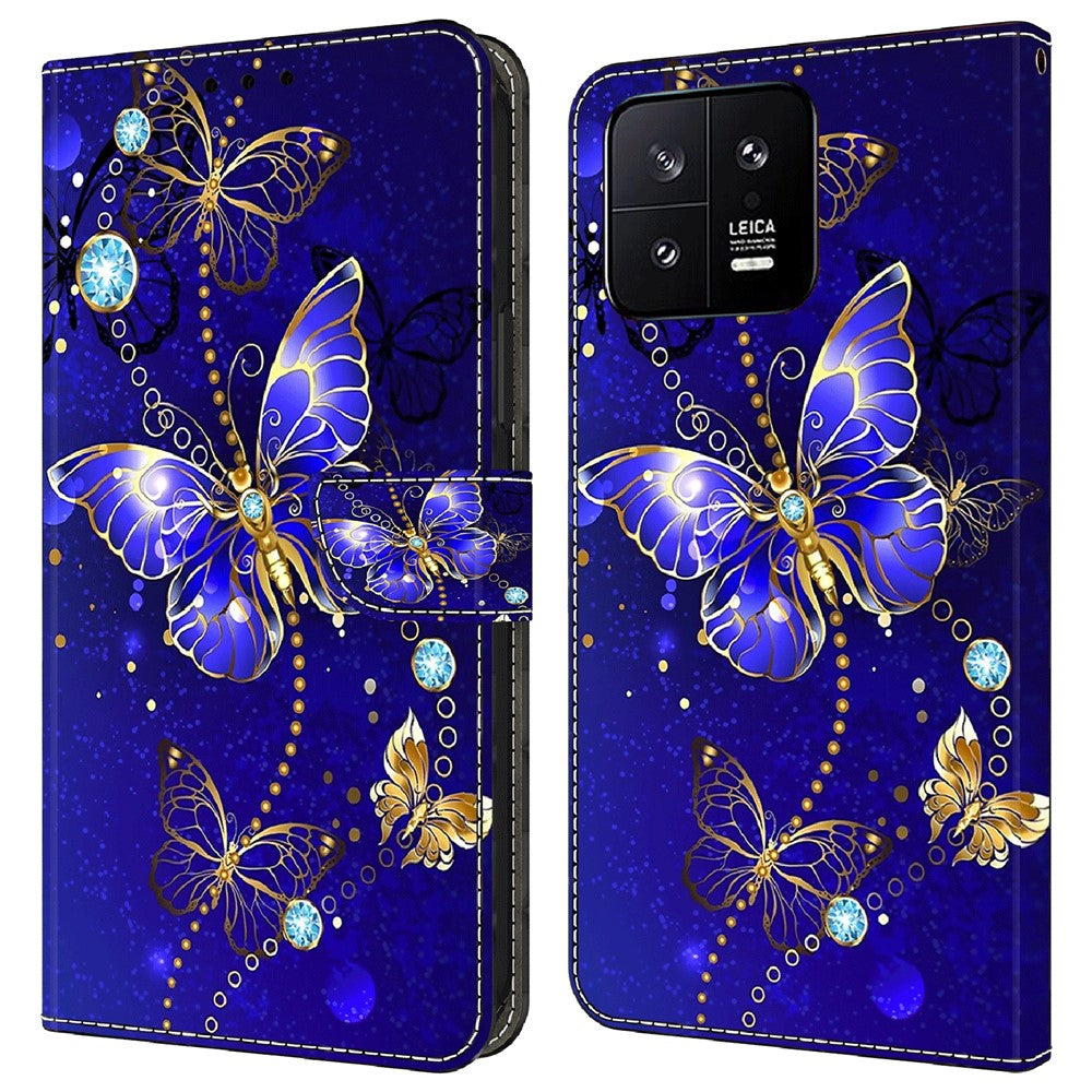 For Xiaomi 13 3D Pattern Printing Wallet Case PU Leather Stand Flip Protective Phone Cover