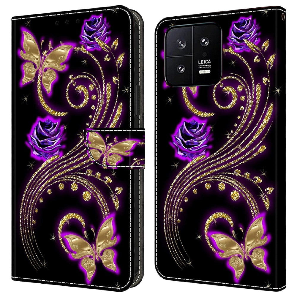 For Xiaomi 13 3D Pattern Printing Wallet Case PU Leather Stand Flip Protective Phone Cover