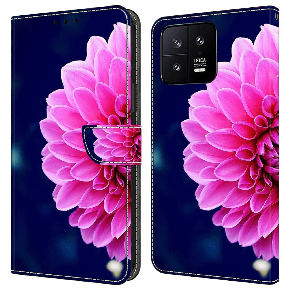 For Xiaomi 13 3D Pattern Printing Wallet Case PU Leather Stand Flip Protective Phone Cover