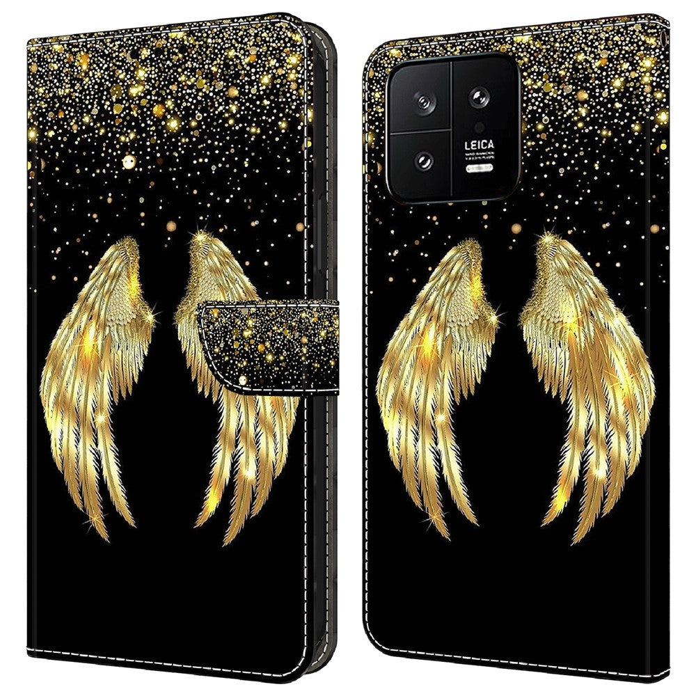 For Xiaomi 13 3D Pattern Printing Wallet Case PU Leather Stand Flip Protective Phone Cover