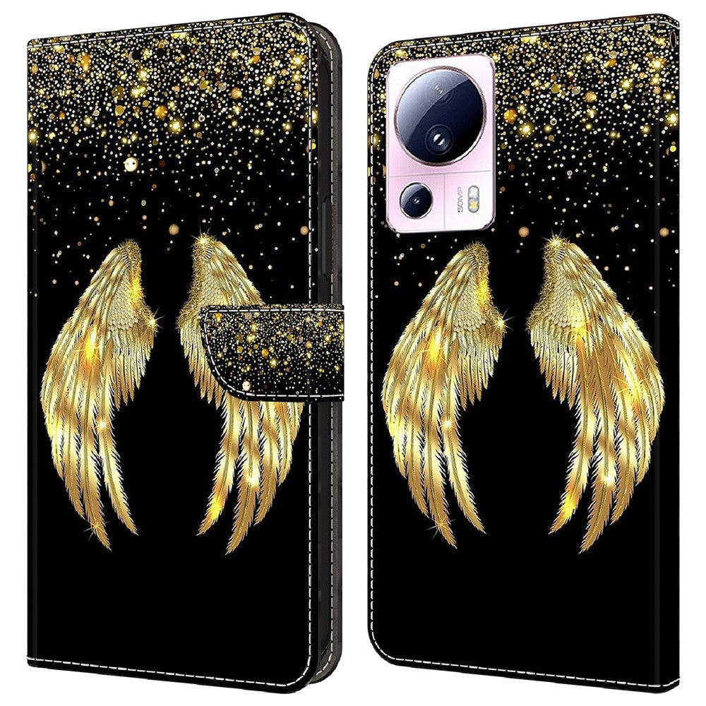 For Xiaomi 13 Lite / Civi 2 5G PU Leather Phone Case 3D Pattern Printing Stand Flip Wallet Cover