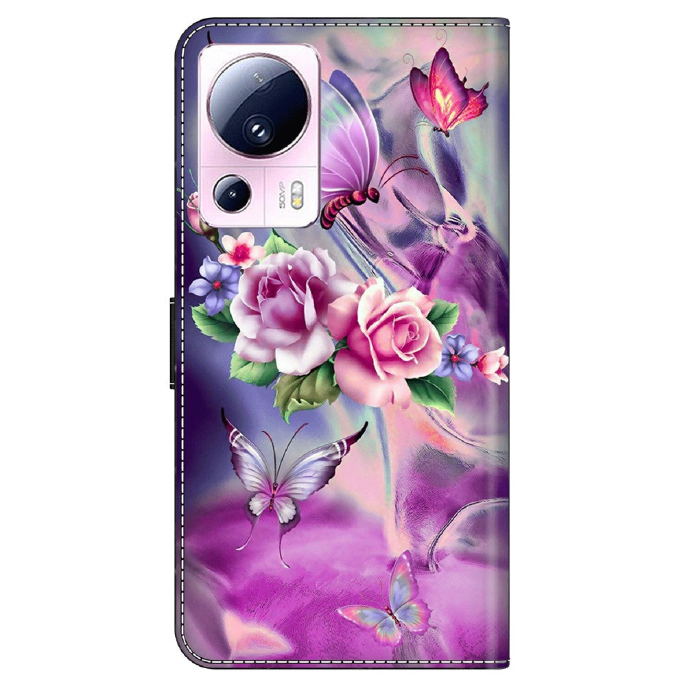 For Xiaomi 13 Lite / Civi 2 5G PU Leather Phone Case 3D Pattern Printing Stand Flip Wallet Cover