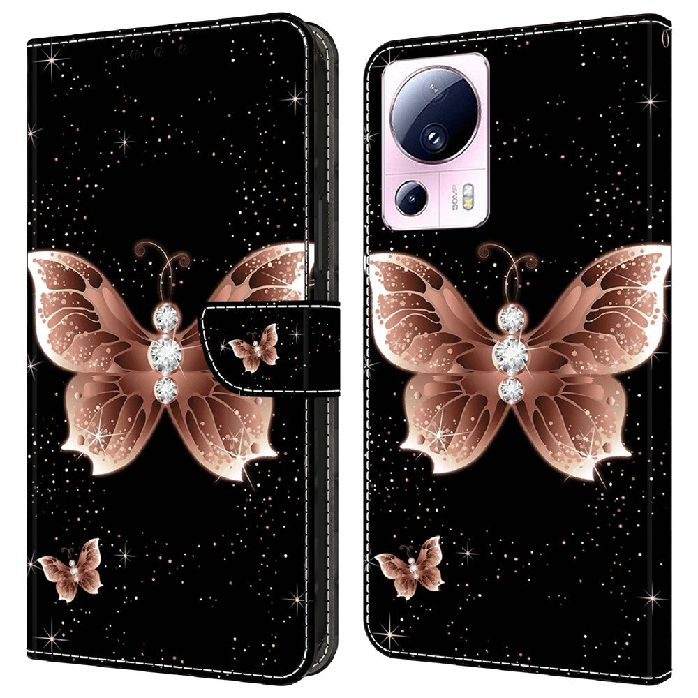 For Xiaomi 13 Lite / Civi 2 5G PU Leather Phone Case 3D Pattern Printing Stand Flip Wallet Cover