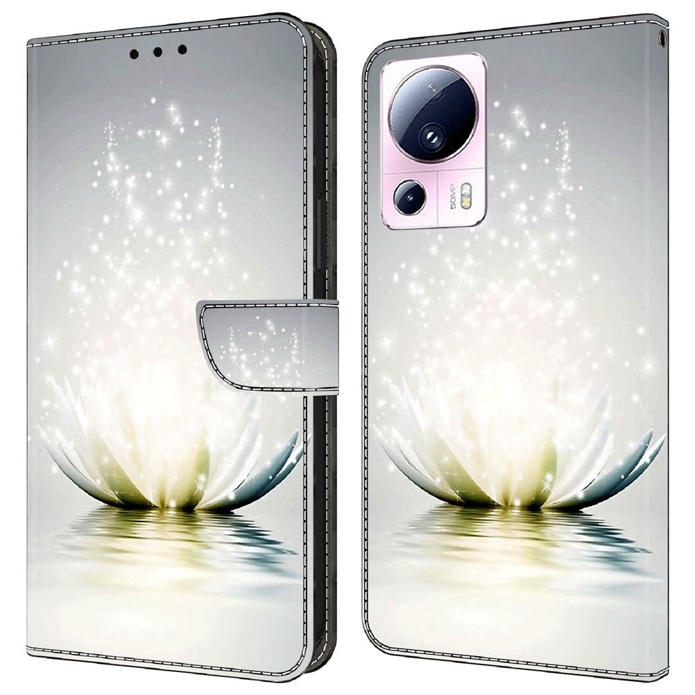 For Xiaomi 13 Lite / Civi 2 5G PU Leather Phone Case 3D Pattern Printing Stand Flip Wallet Cover