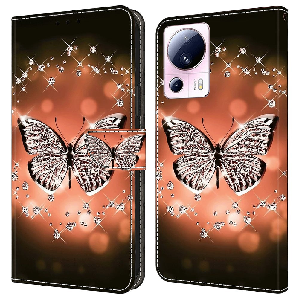 For Xiaomi 13 Lite / Civi 2 5G PU Leather Phone Case 3D Pattern Printing Stand Flip Wallet Cover