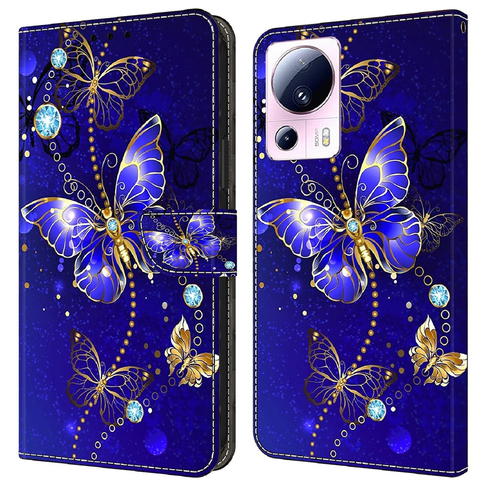 For Xiaomi 13 Lite / Civi 2 5G PU Leather Phone Case 3D Pattern Printing Stand Flip Wallet Cover