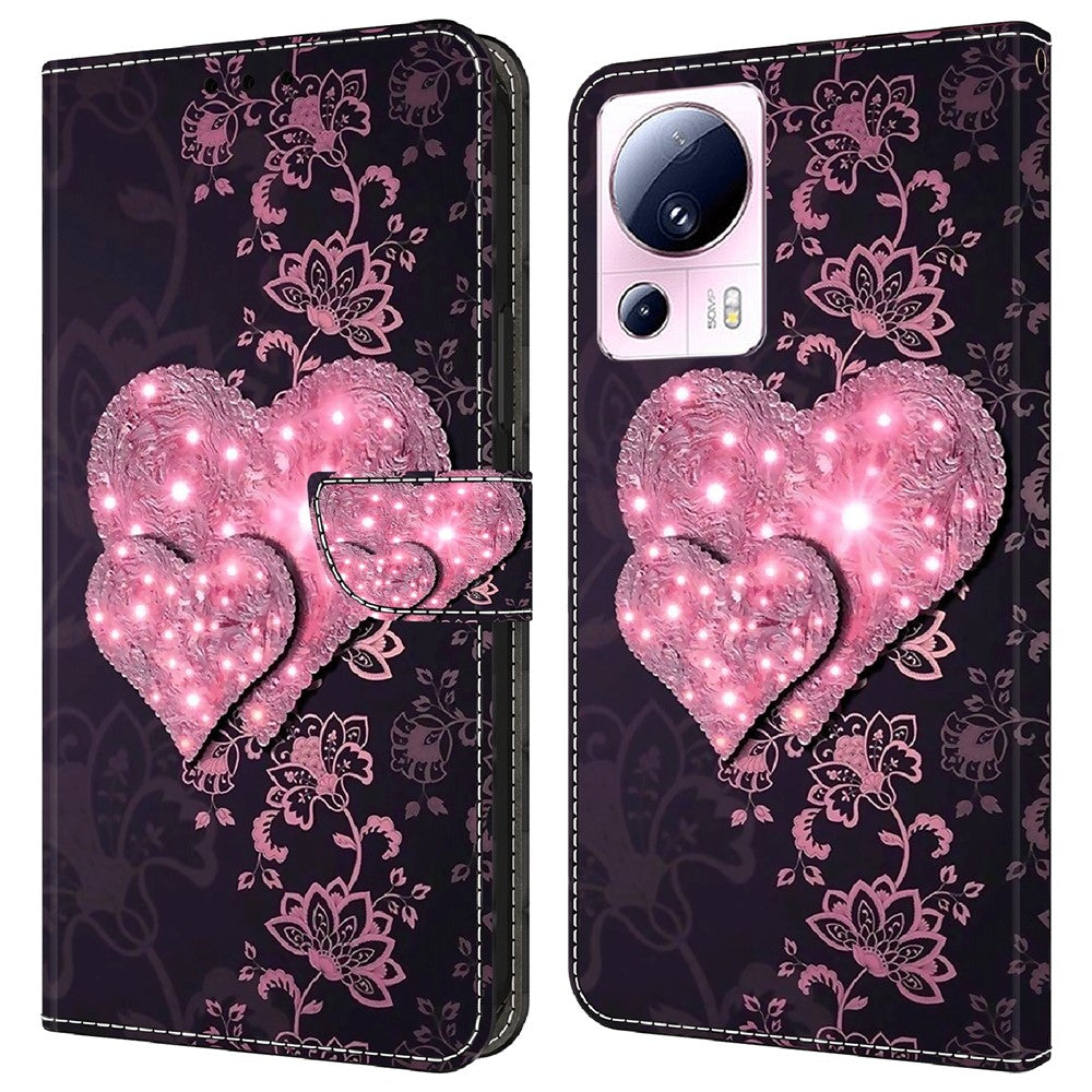 For Xiaomi 13 Lite / Civi 2 5G PU Leather Phone Case 3D Pattern Printing Stand Flip Wallet Cover