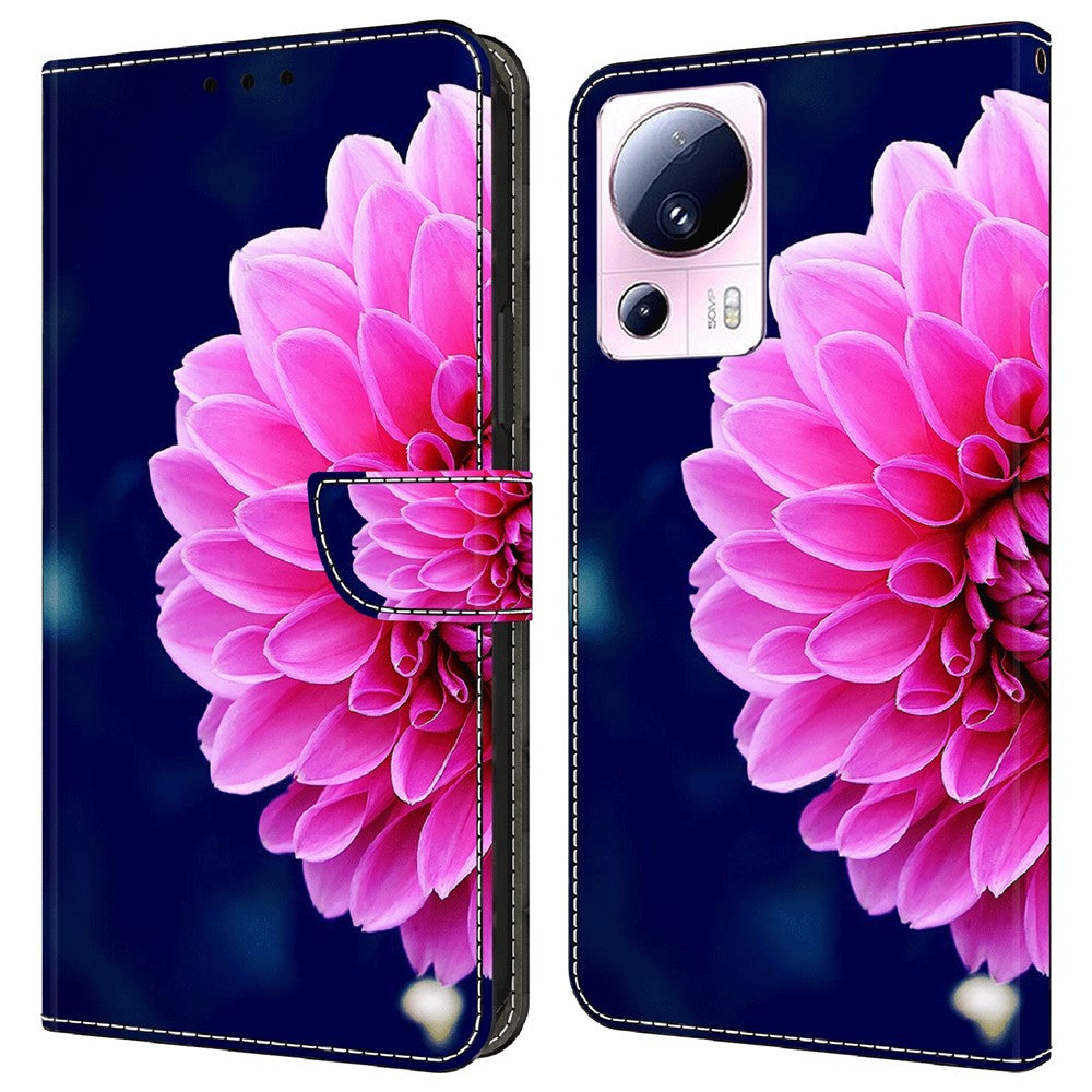 For Xiaomi 13 Lite / Civi 2 5G PU Leather Phone Case 3D Pattern Printing Stand Flip Wallet Cover