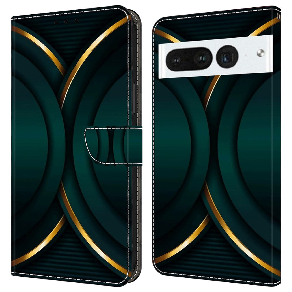 Pixel 7 Pro 5G Wallet-Hülle – Mit 3D-Muster, Kartenfächer & Ständer