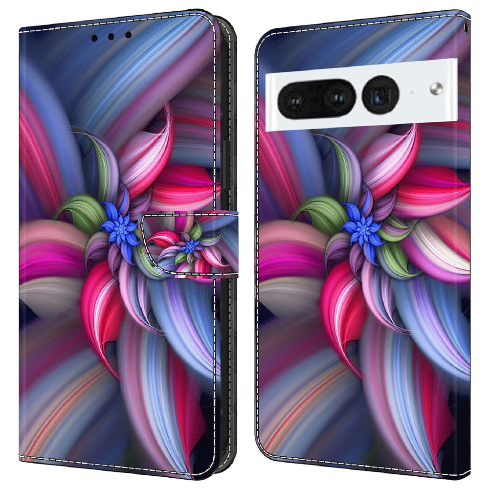 Pixel 7 Pro 5G Wallet-Hülle – Mit 3D-Muster, Kartenfächer & Ständer