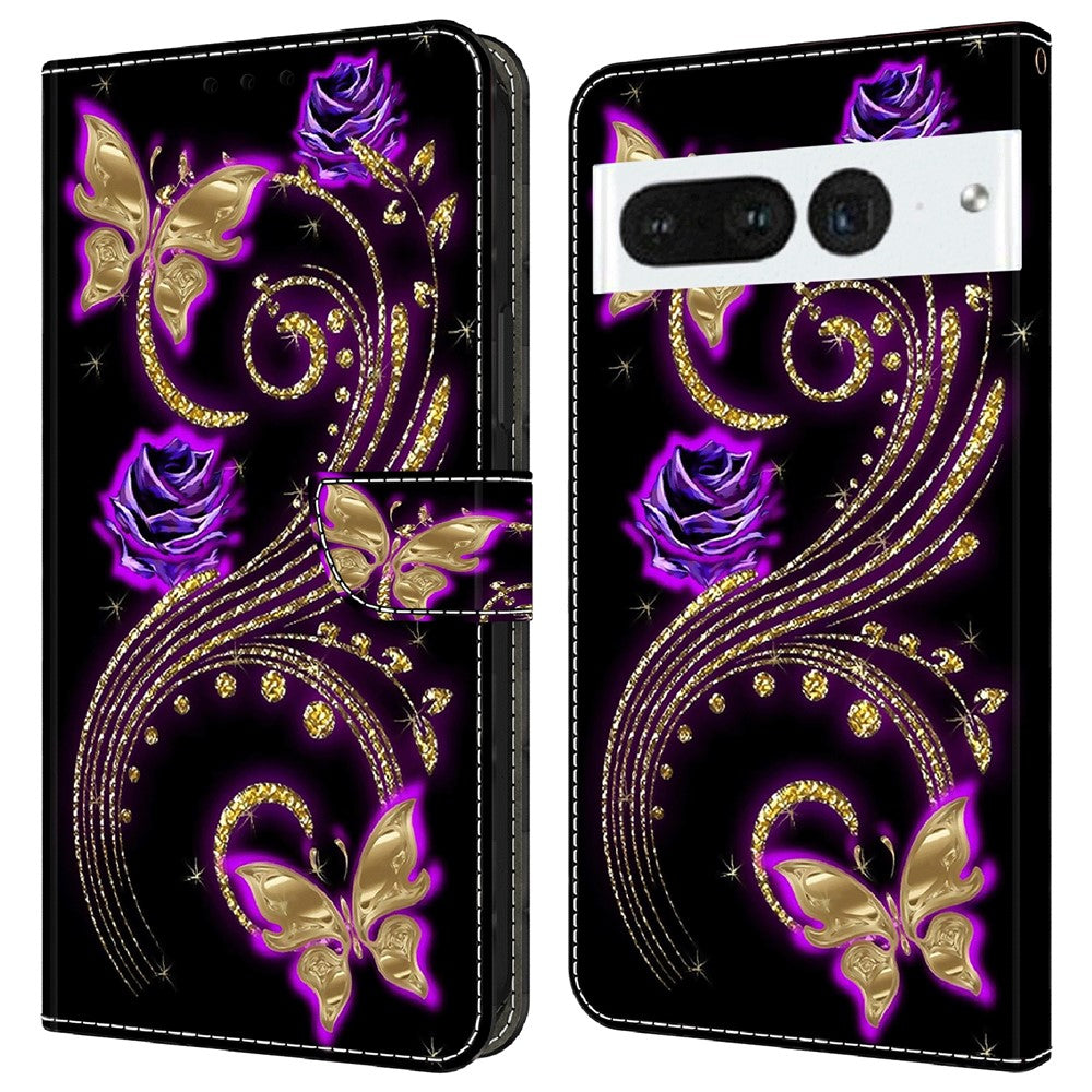 Pixel 7 Pro 5G Wallet-Hülle – Mit 3D-Muster, Kartenfächer & Ständer