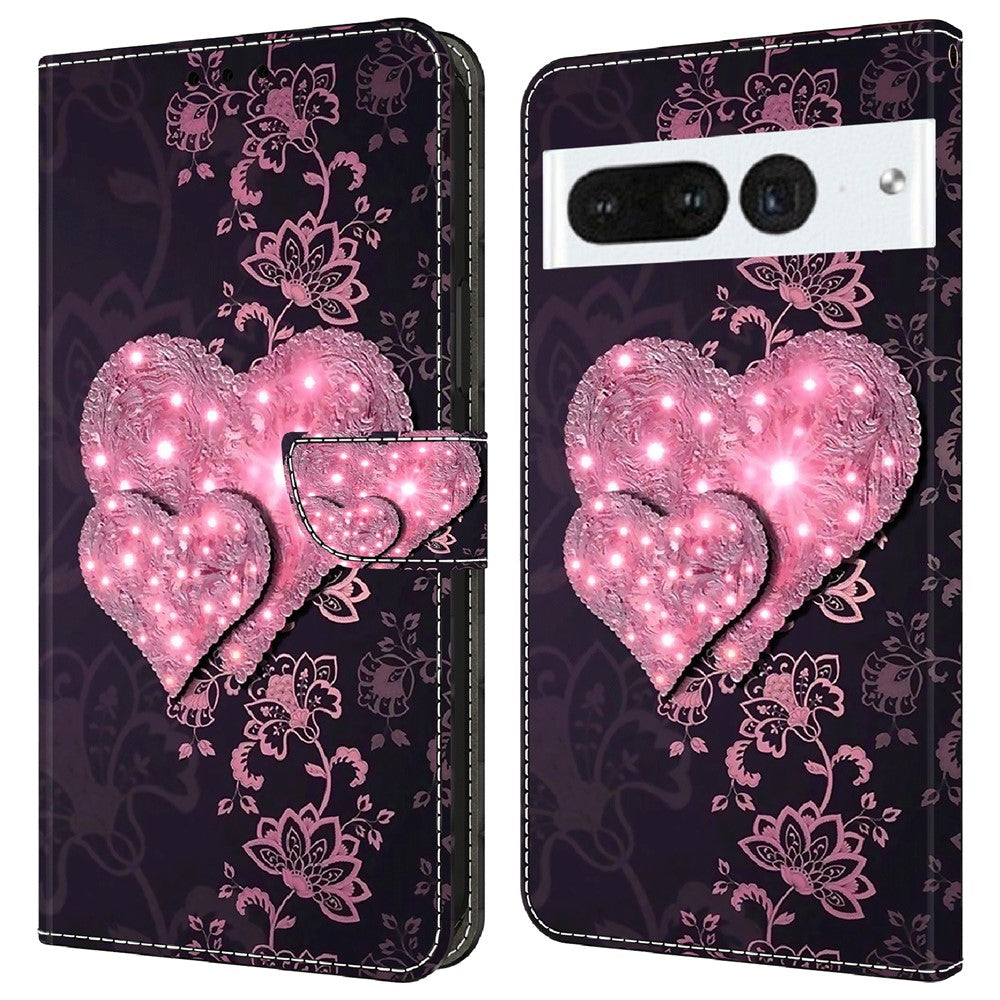 Pixel 7 Pro 5G Wallet-Hülle – Mit 3D-Muster, Kartenfächer & Ständer