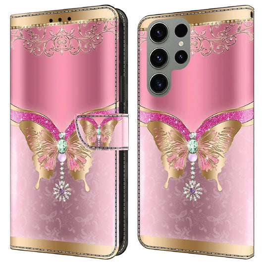 Galaxy S23 Ultra Wallet-Hülle – Mit 3D-Muster, Kartenfächer & Ständer