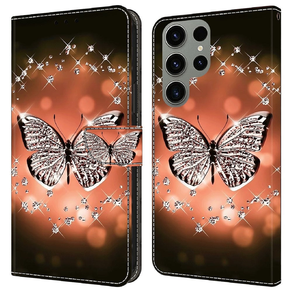 Galaxy S23 Ultra Wallet-Hülle – Mit 3D-Muster, Kartenfächer & Ständer