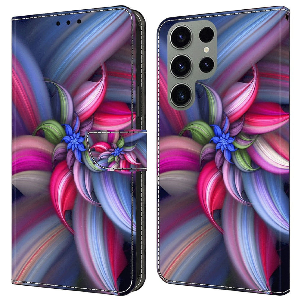Galaxy S23 Ultra Wallet-Hülle – Mit 3D-Muster, Kartenfächer & Ständer