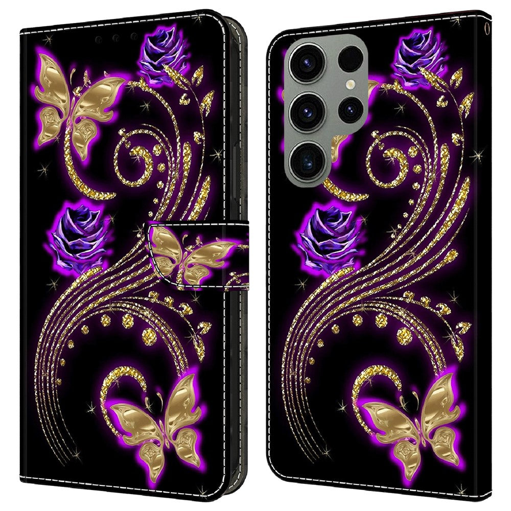 Galaxy S23 Ultra Wallet-Hülle – Mit 3D-Muster, Kartenfächer & Ständer