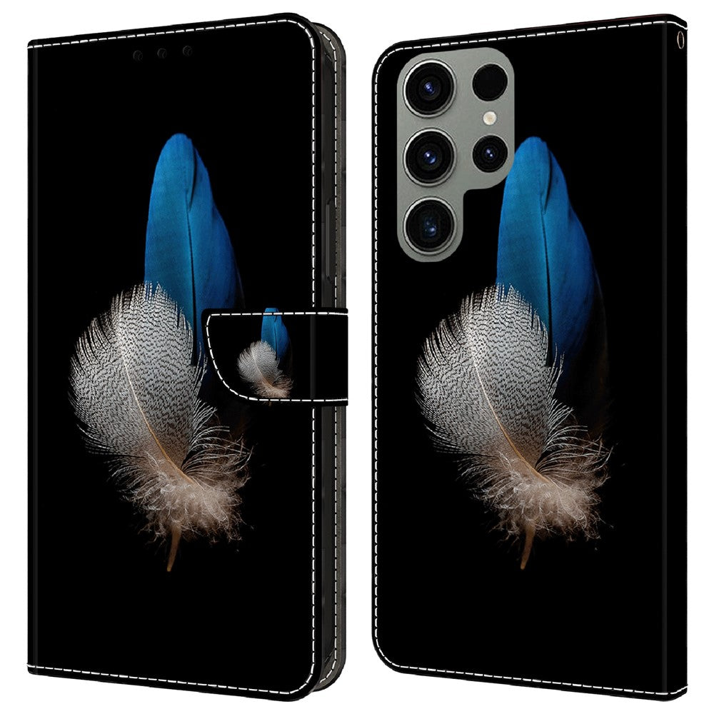 Galaxy S23 Ultra Wallet-Hülle – Mit 3D-Muster, Kartenfächer & Ständer