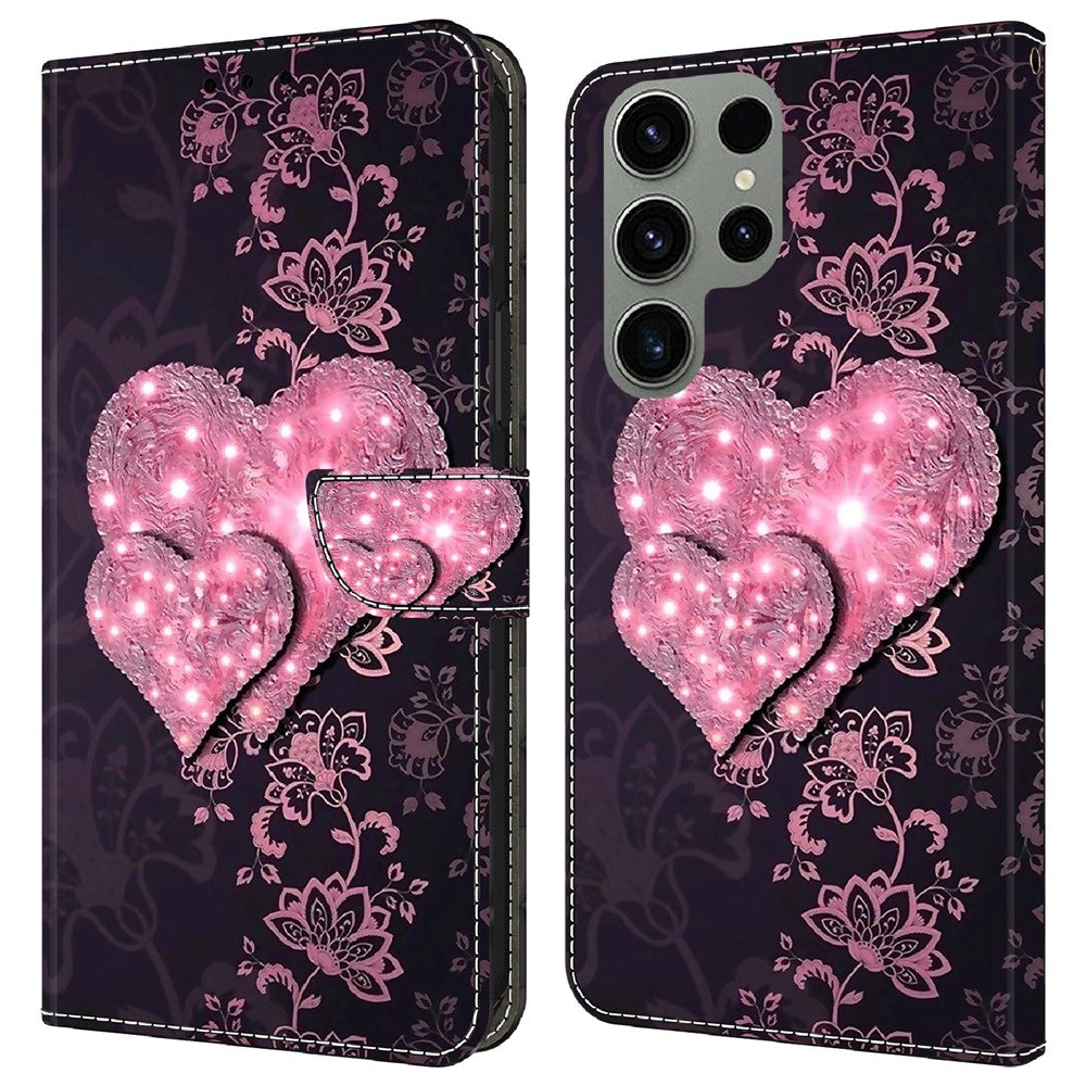 Galaxy S23 Ultra Wallet-Hülle – Mit 3D-Muster, Kartenfächer & Ständer