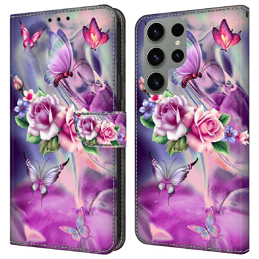 Galaxy S23 Ultra Wallet-Hülle – Mit 3D-Muster, Kartenfächer & Ständer