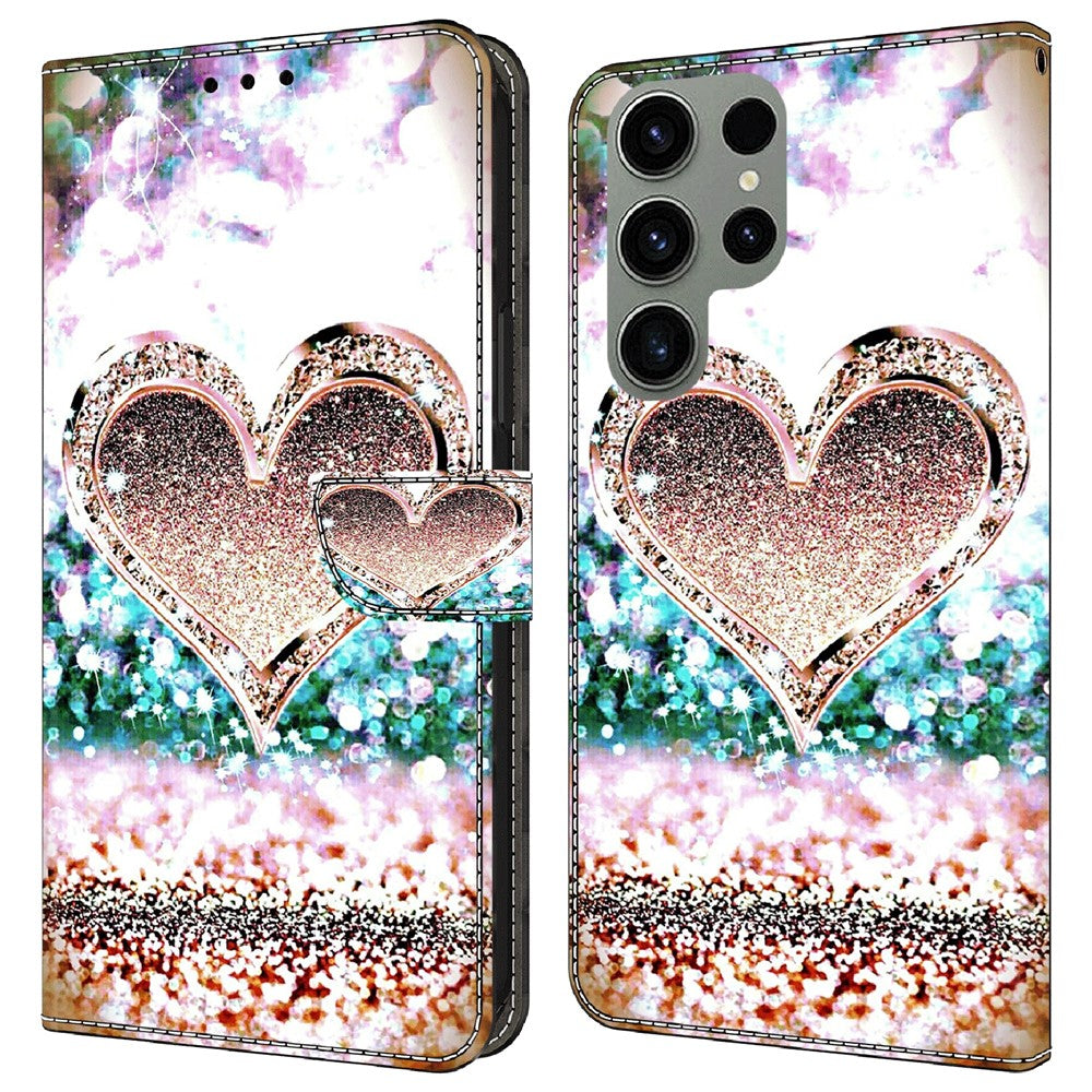 Galaxy S23 Ultra Wallet-Hülle – Mit 3D-Muster, Kartenfächer & Ständer